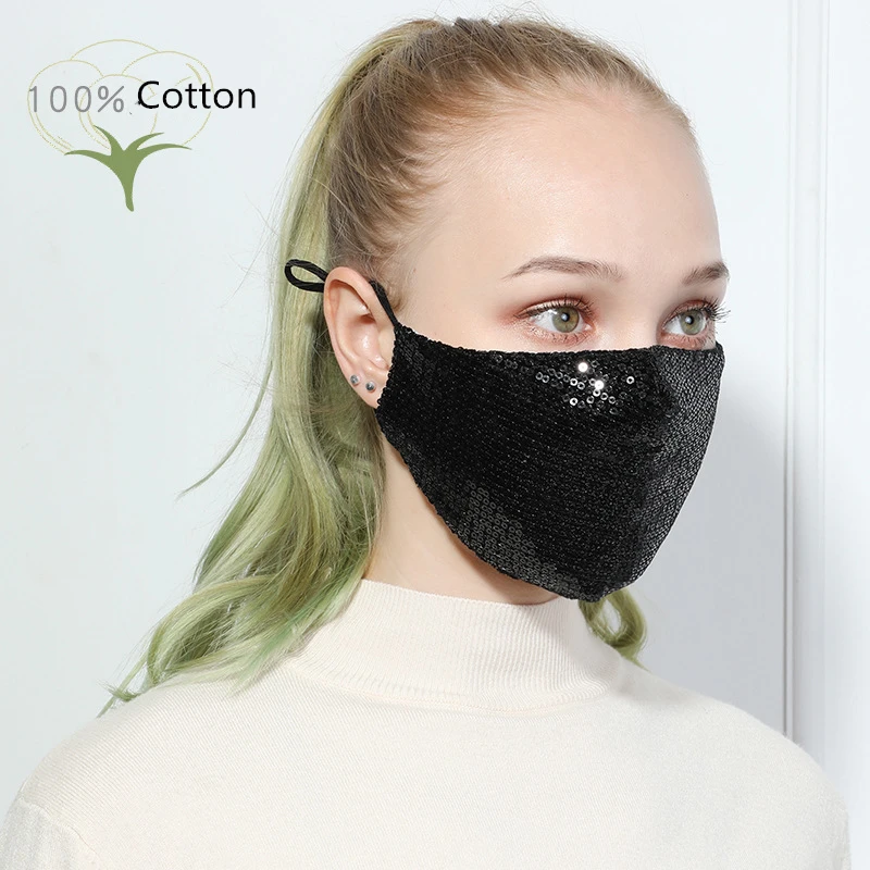 20PCS Mode Paillet maske bomuld filter Skinner Part Anti bakterier masker, ansigtsmasker Anti-støv PM2.5 beskyttende maske Vaskbar