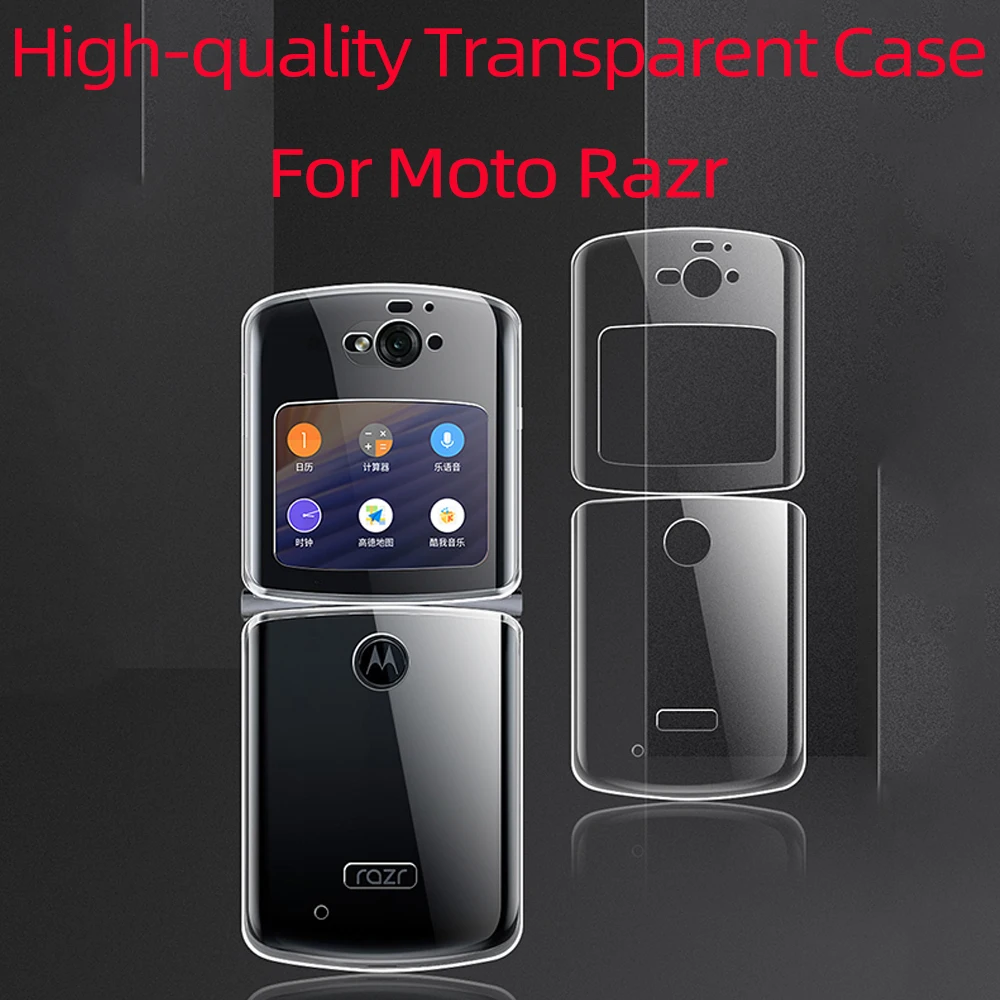 For Moto Razr Tilfælde Flip Case Til Moto Razr Fold Tilfælde Gennemsigtig Sagen for Moto Razr PC Hårdt Materiale Tilfældet For Moto Razr