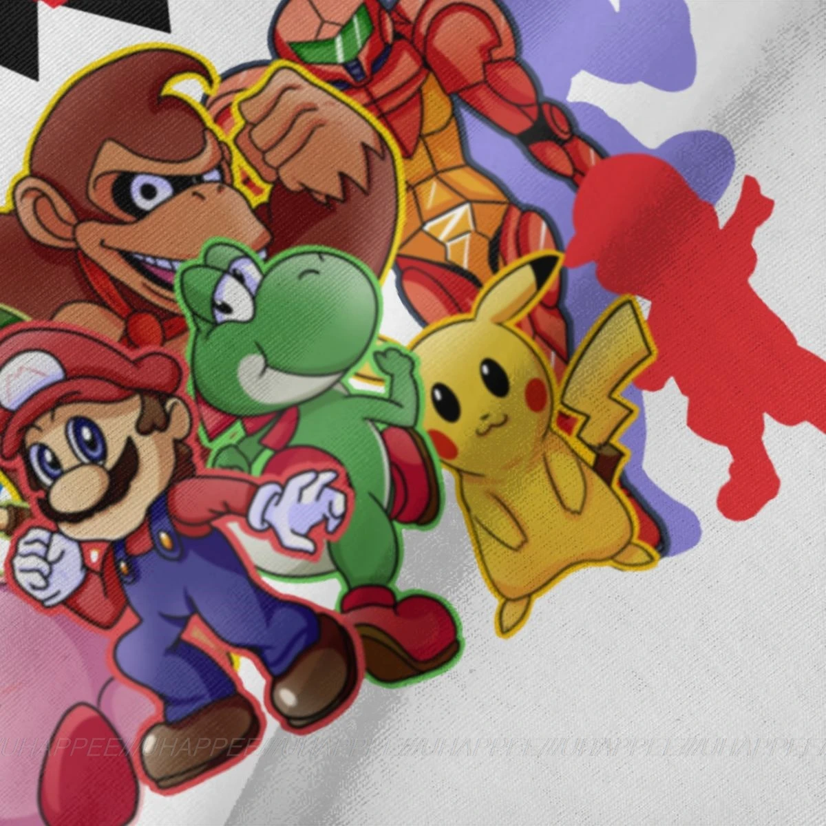 Super Smash Bros 64 Hemmelige Karakter Silhuetter Udskrivning T-Shirt 6xl Man Lave Din Egen T-Shirt T-shirts