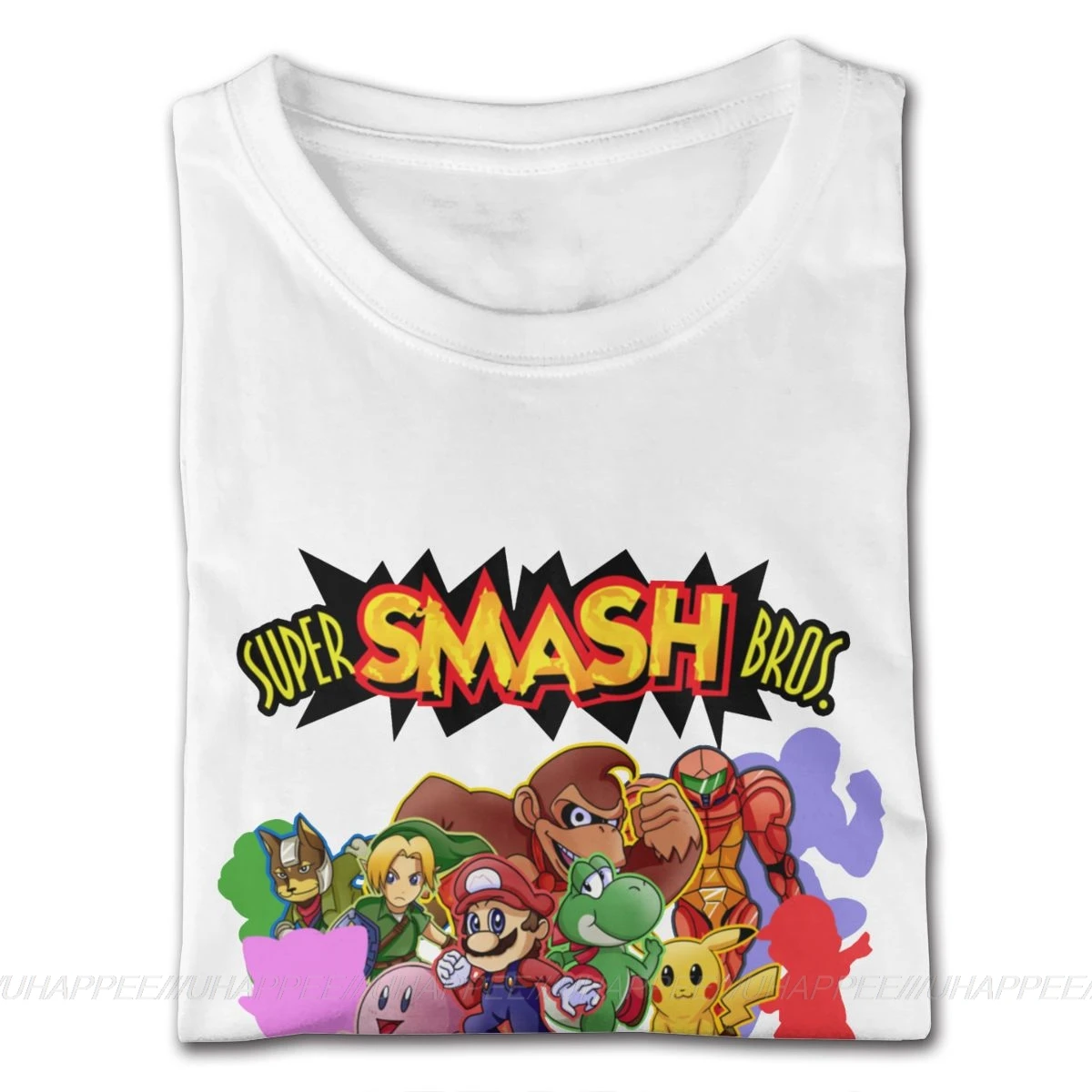 Super Smash Bros 64 Hemmelige Karakter Silhuetter Udskrivning T-Shirt 6xl Man Lave Din Egen T-Shirt T-shirts