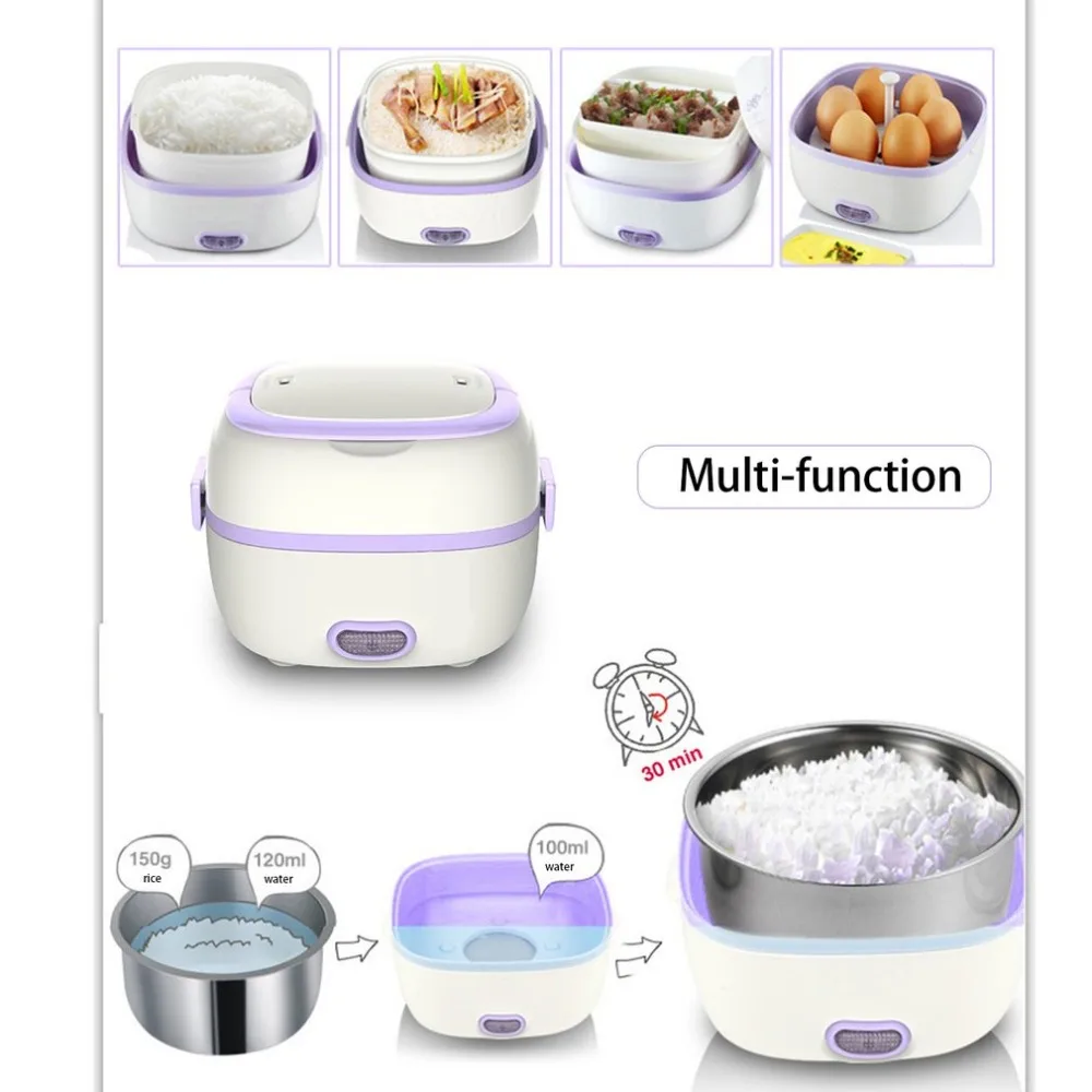 Multifunktionelle El-Varme Frokost-Box Mini Ris Komfur Bærbare Mad Damper Varme Bevarelse Elektroniske Frokost Køkken Box