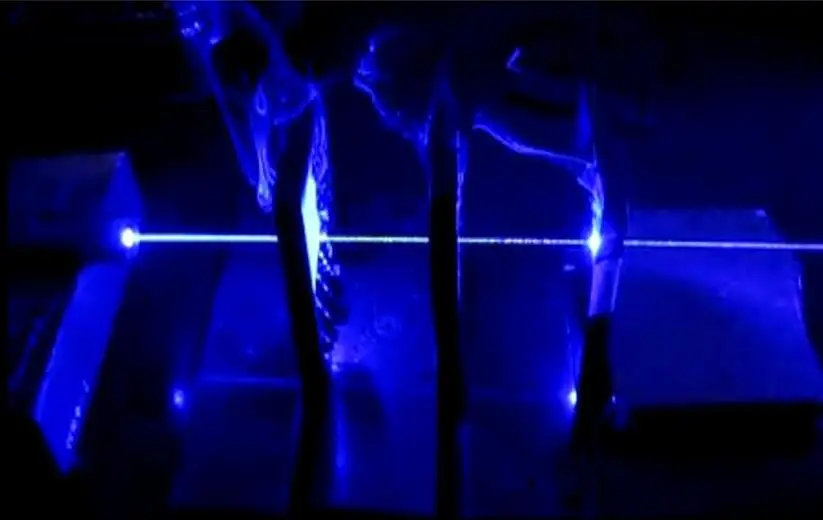 Super Kraftfuld 500000m Blå laser pointers 450nm led Lommelygte brænde ballon tørt træ/cigaretter+5 caps+oplader+glas+gaveæske