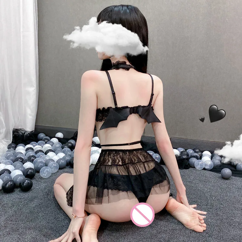 Sexet BDSM Bandage Bundet Op på Sex Slave Sæt Undertøj Lesbiske Sort Heldragt Fristelsen Rollespil Kostume Erotisk Varmt Tøj Til Kvinder