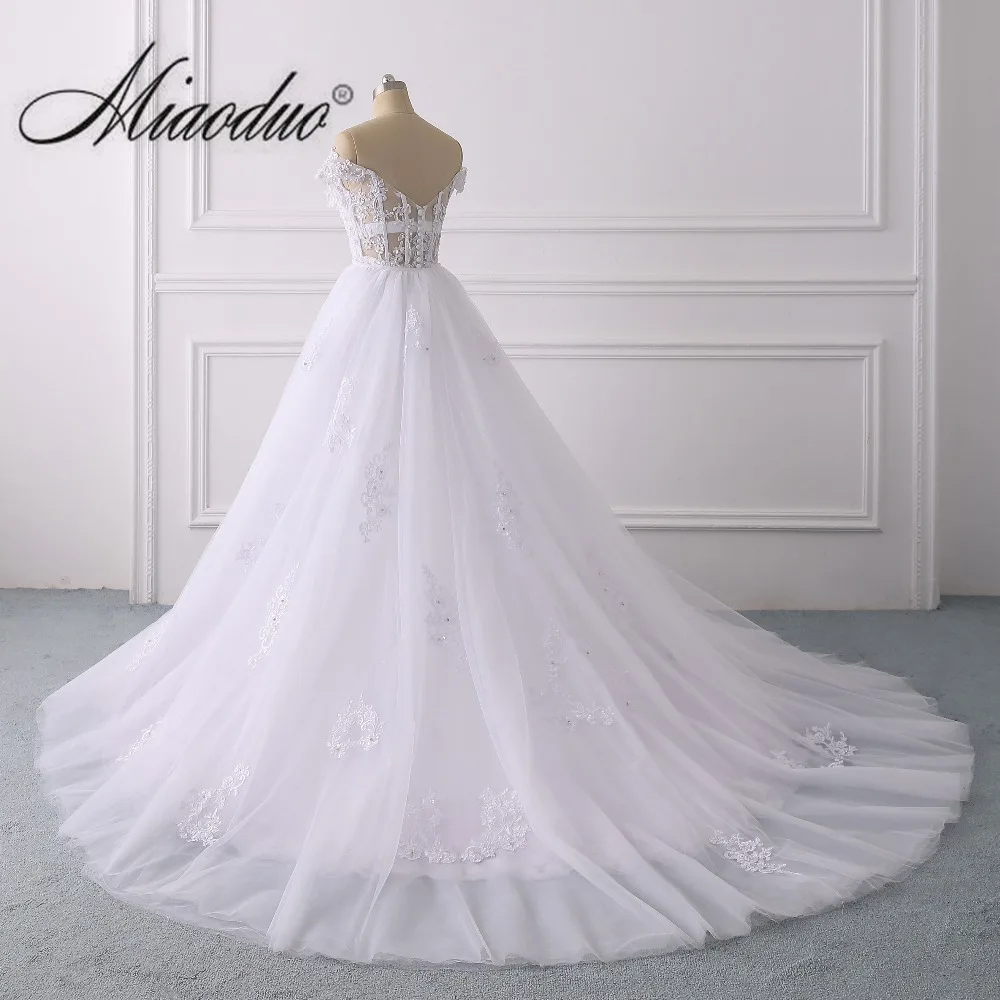 2 i 1 Havfrue Brudekjole 2020 Beaded Pynt Blonder vestito da sposa Plus Size Vestidos de Noiva med Aftagelig Tog