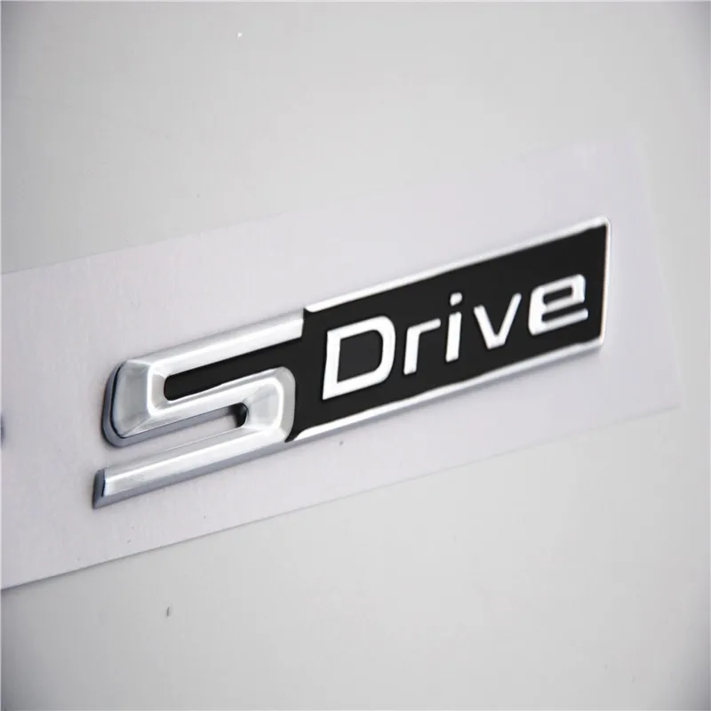 Ny chrome Logo Badge e-Drev 5Drive x-Drev, EDrive XDRIVE Til BMW X1 X3 X4 X5 X6 X7 Bil Styling Fender Kuffert Kapacitet Mærkat