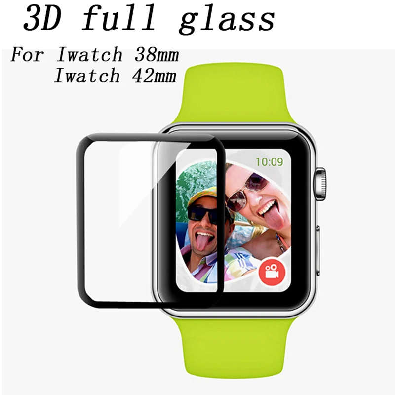3D Buede Fuld Dækning Hærdet Glas beskyttelsesfilm Til Apple iwatch Watch Serie 2/3/4/5 38/42mm Fuld Skærm Protektor Dække