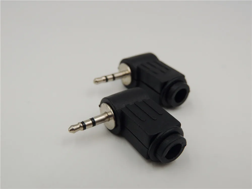2,5 mm 3,5 mm Mini Jack Ret Vinkel på 90 Grader Mono-2-Pole 3 Pole Mandlige stereo JACK-Stik og Lodde Audio-Stik