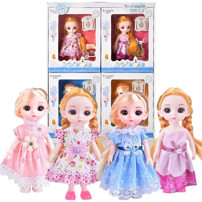 Kids Baby Doll Kjole Op BJD Pige Toy Barbieeng Reborn Dukke Kit Blytheng Doll Dress Up Dukke Julegaver fødselsdagsgaver