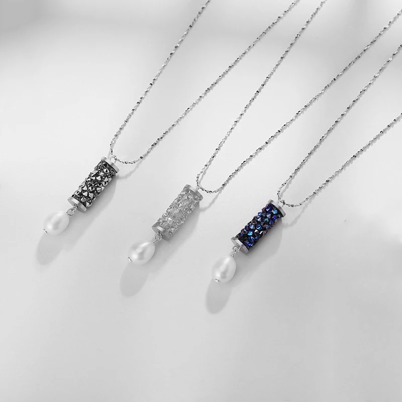 BAFFIN Nyt Design, Fine Sten Rør Vedhæng Blå Krystaller Fra Swarovski For Kvinder Bryllup Sølv Farve DIY Perle Smykker
