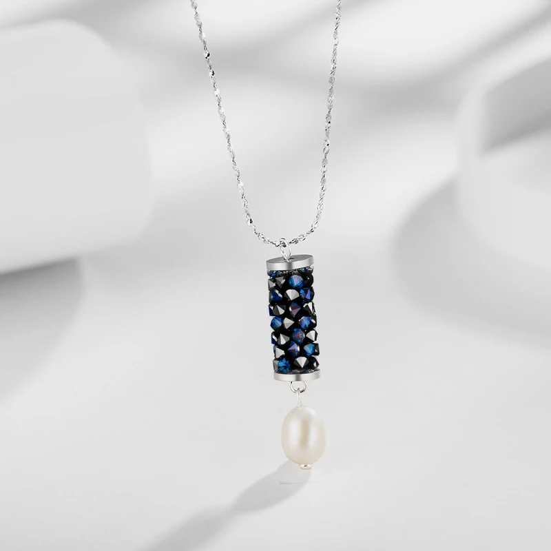 BAFFIN Nyt Design, Fine Sten Rør Vedhæng Blå Krystaller Fra Swarovski For Kvinder Bryllup Sølv Farve DIY Perle Smykker