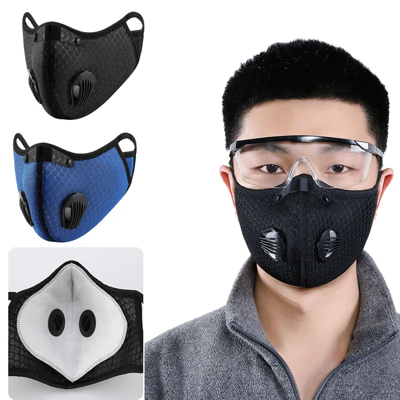 Aktivt Kul PM2.5 Bomuld Støvtæt Munden Ansigtsmaske Munden Masker Støvtæt Face Masker For Munden Dækker Anti Støv