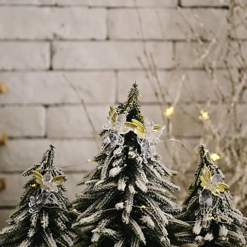 20pcs Gennemsigtige Engel Dukke Christmas Tree Dekoration Hængende Pendel Ornamenter Home Party Indretning Børn Toy Gave