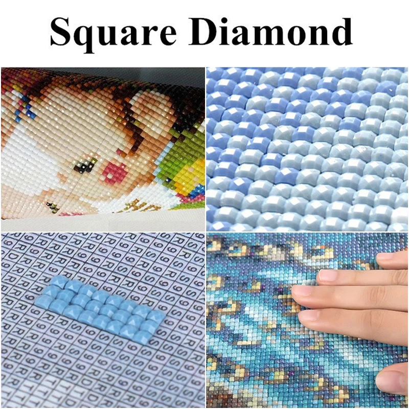 DIY Diamant Malerier 5 Stykke Sakura Cherry Cross Stitch Billeder 5d Håndlavet Broderi Mosaik nytår Dekoration Gave