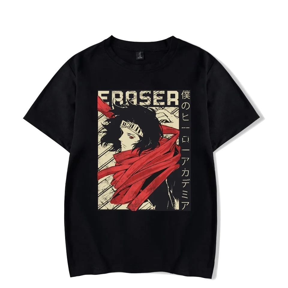 Unisex Mode Aizawa T-Shirt Tegnefilm Trykt Japansk Anime Min Helt Den Akademiske Verden Aizawa Tee Casual Korte Ærmer Animationsfilm T-Shirt, Toppe