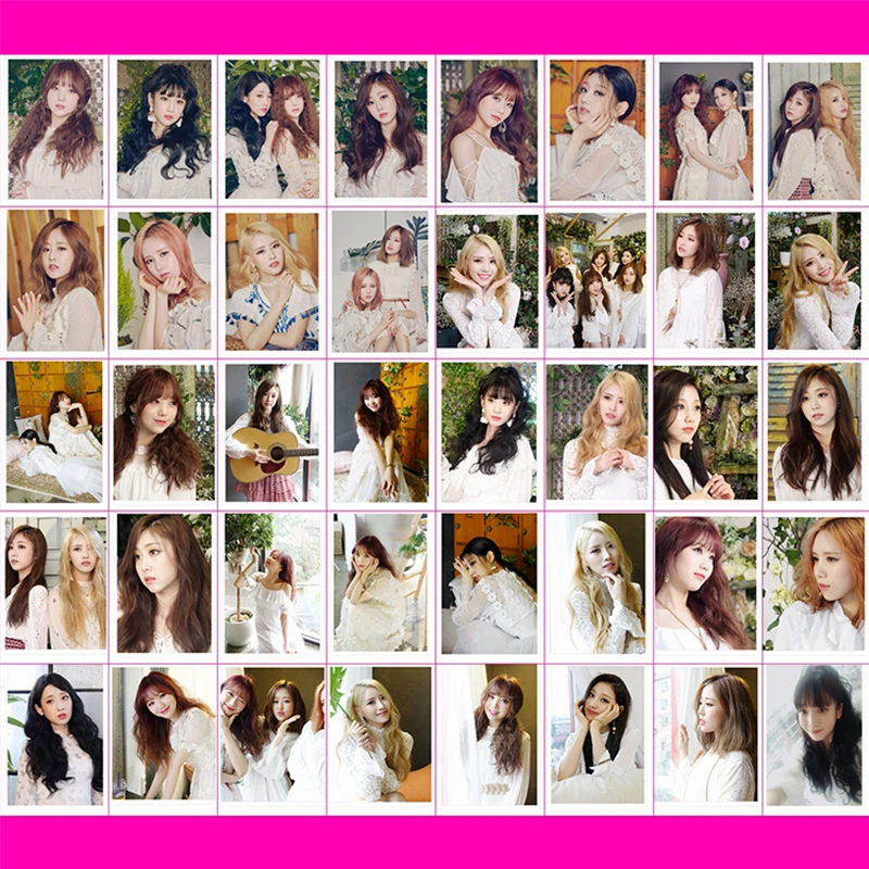 Kpop Lovelyz 2nd Album <Repackage> Polaroid Foto Lomo-Kort Fashion K-POP Lovelyz Fans Gaver Metal Box 40Pcs/Box Drop Shipping