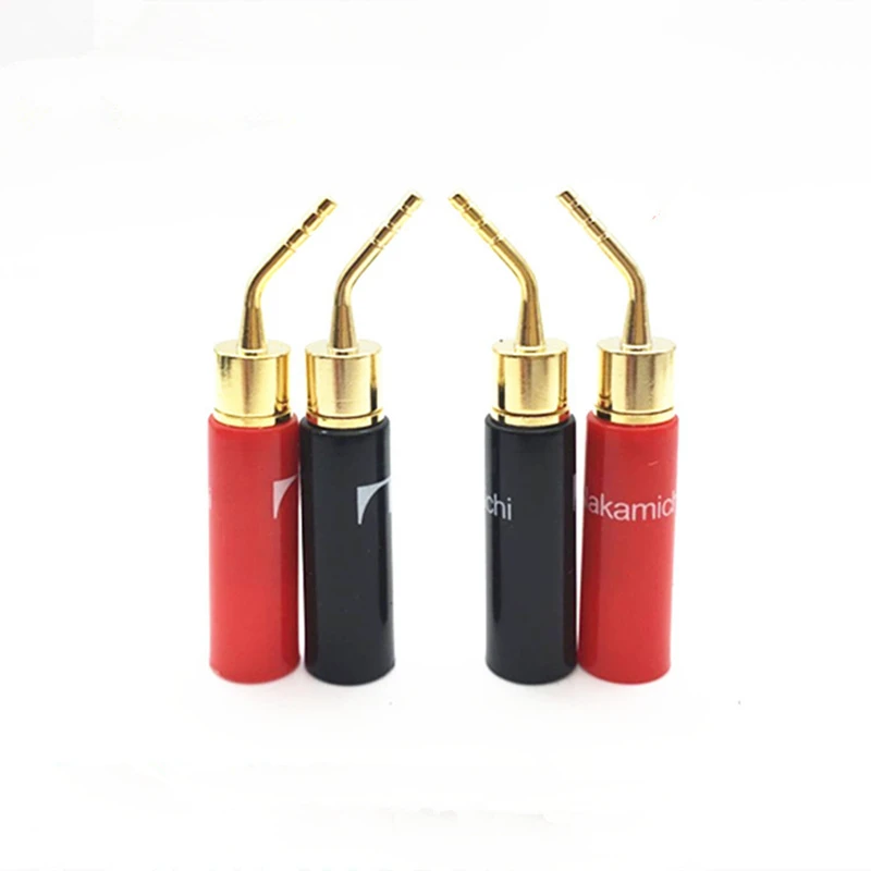 4stk/masse 2mm Nakamichi Banana Plug Forgyldt kobber Højttaler Skruer, Lås stik Angel wire pin type audio-forstærker stik