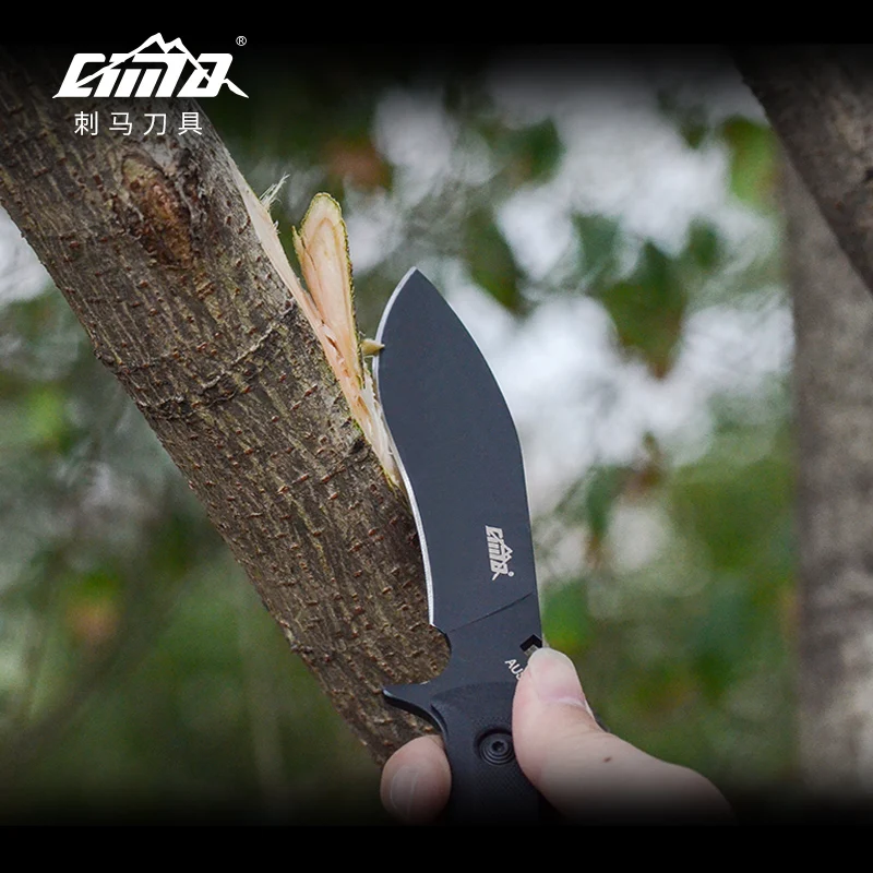 CIMA Black Kniv Full-Tang udendørs overlevelse faste blade jagt kniv bao1
