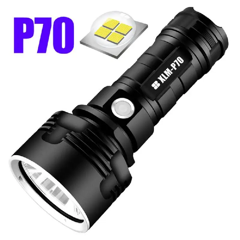 Super Kraftig LED Lommelygte USB-Genopladelig Vandtæt Lampe Ultra Lyse Lanterne Camping