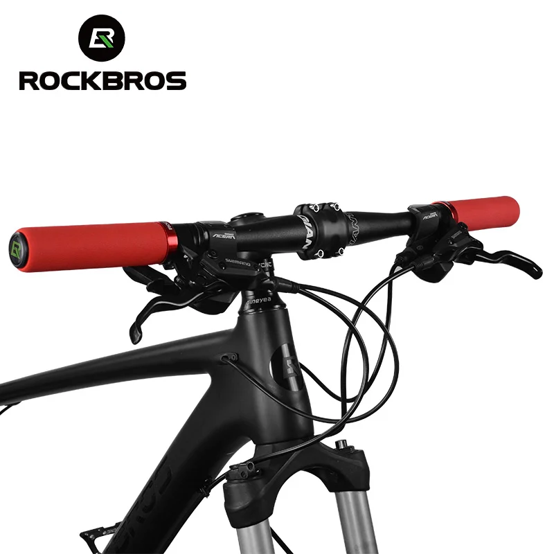 ROCKBROS MTB Cykel Grips Silikone Svamp blindhåndtag Anti-skid stødabsorberende, Blød Cykel Greb Ultraight Cykling Styret