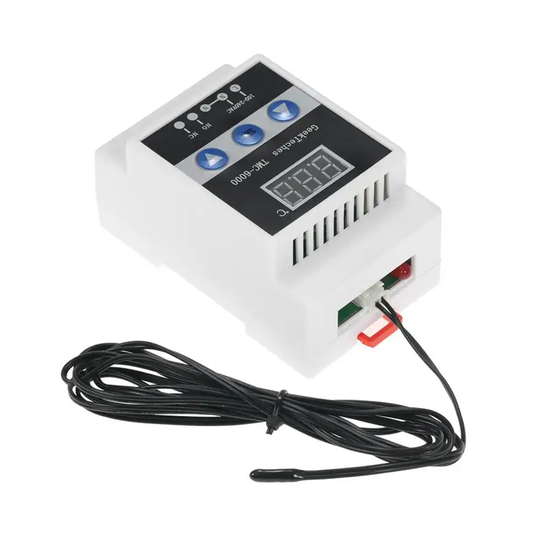 GTBL TMC-6000 110-240V styreskinne Termoregulator Digital temperaturregulator Termostat Køle-Varme Temperatur Co