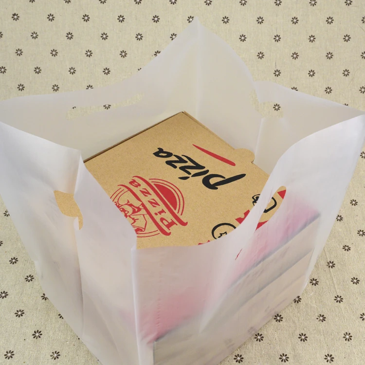 100pcs pizza transportabel taske,Bagning emballage,gennemsigtig cake box taske,emballage til fødevarer taske,Fire størrelser for dit valg.Gratis forsendelse