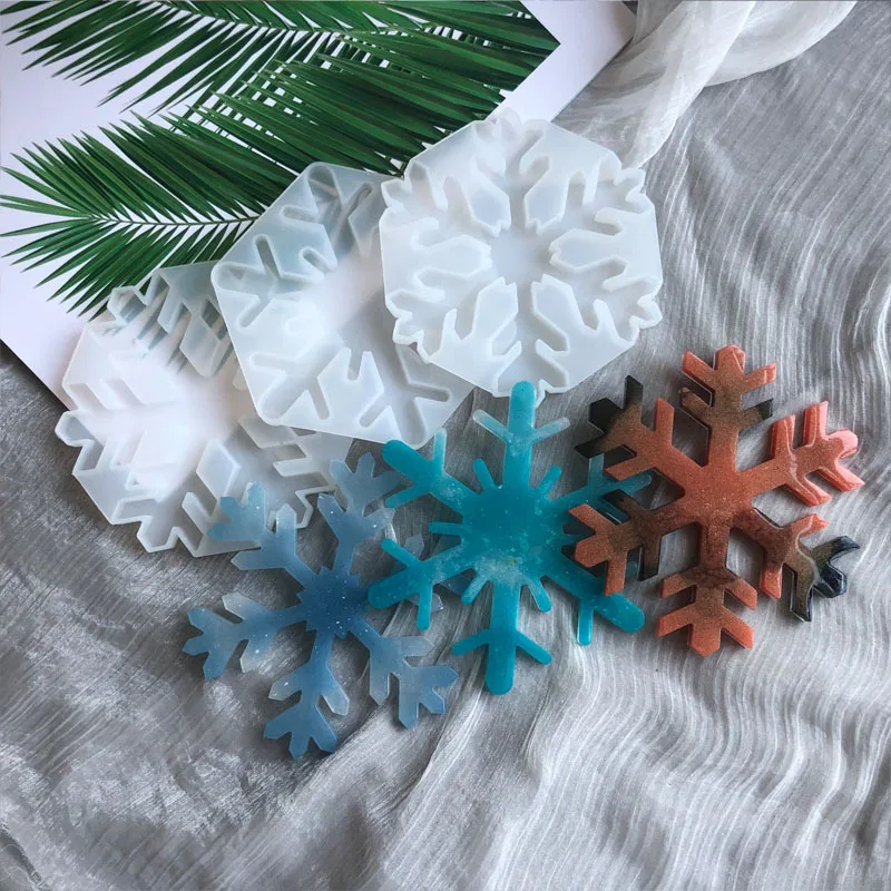Snowflake Coaster Silikone Formen Lave Din Egen Rutsjebane Crystal Coaster Skimmel Boligindretning Håndværk Harpiks Kunst Forsyninger