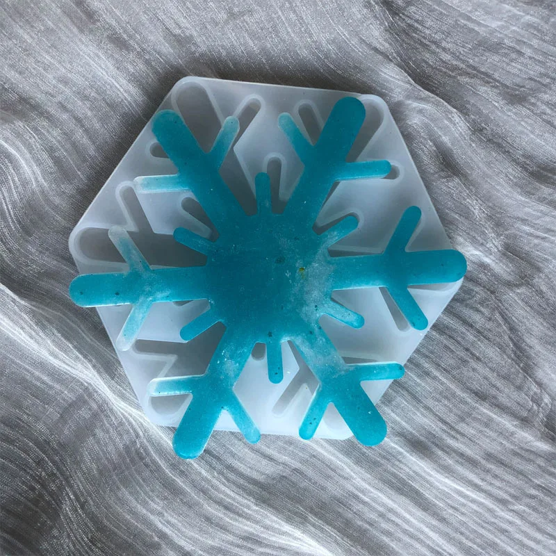 Snowflake Coaster Silikone Formen Lave Din Egen Rutsjebane Crystal Coaster Skimmel Boligindretning Håndværk Harpiks Kunst Forsyninger