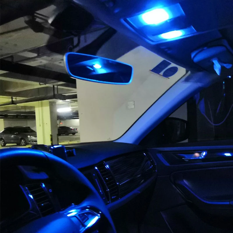 6stk fejlfri Auto LED Pærer Bil Indvendige Dome læselamper Kuffert Lys For Skoda Rapid 2016 2017 2018 2019 2020