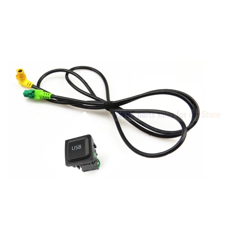 RCD510 RNS315 RCD310 Bil USB-AUX-data Adapter Skift-Knappen Kabel ledninger For V W Golf 5 6 MK6 5 MK5 Kanin Scirocco