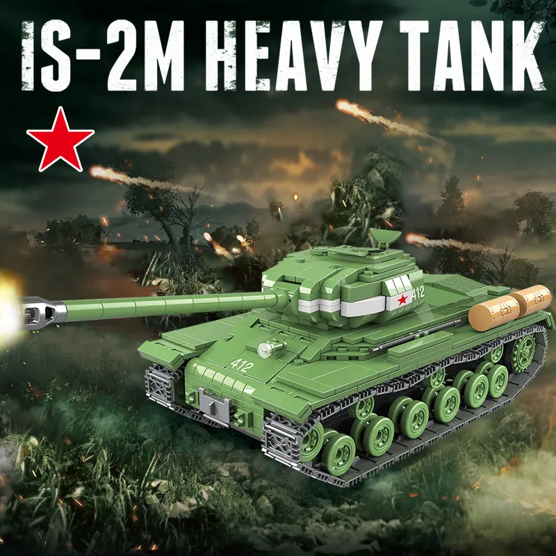 1068 PC ' Militære Sovjetiske Rusland ER-2M Tunge Tank byggesten Kompatibel tank Byen WW2 Soldat Politiet Våben Mursten Legetøj