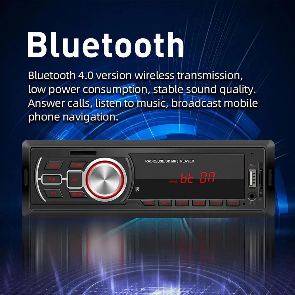 1 DIN-In-Dash Bil Radioer Stereo Fjernbetjening Digital Bluetooth Audio Music Stereo 12V Bil-Radio, Mp3-Afspiller, USB/SD/AUX-IN