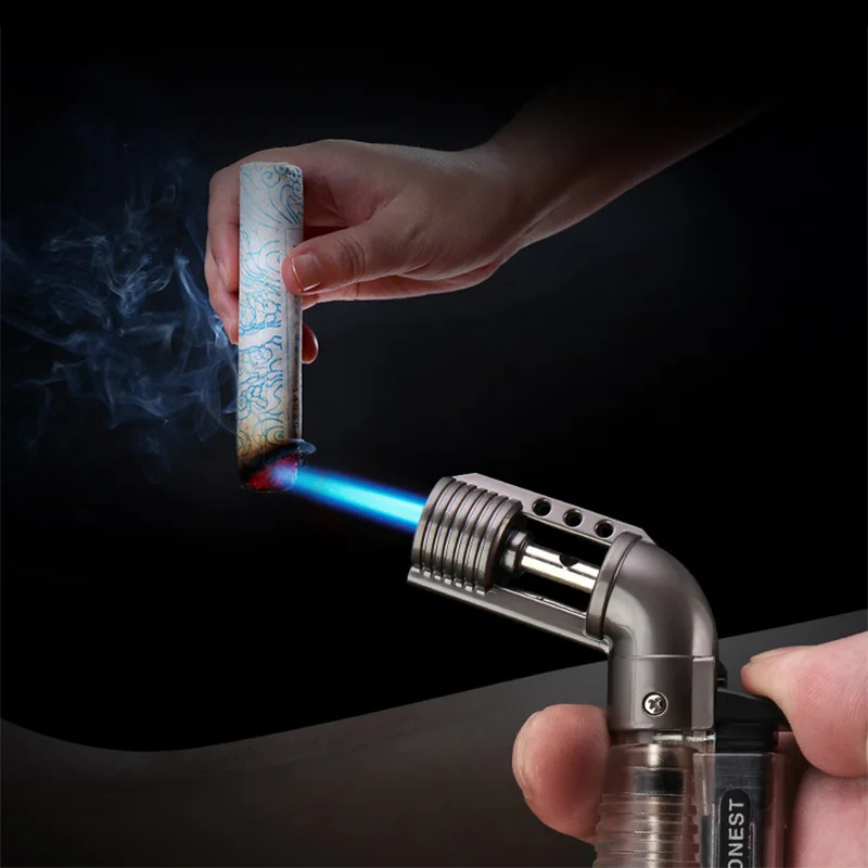 OutdoorCooking Gas Lighter 1300C Butan Turbo Lettere Cigaretter, Lightere Metal Lightere Rygning Tilbehør Gadgets For Mænd