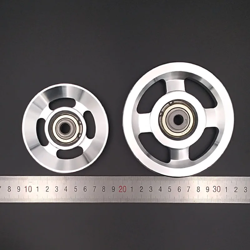 Universal Aluminium Legering Bærende Pulley Hjul Diameter 88 mm&93mm&114mm 3 Størrelsen Egnet til Transmission Udstyr