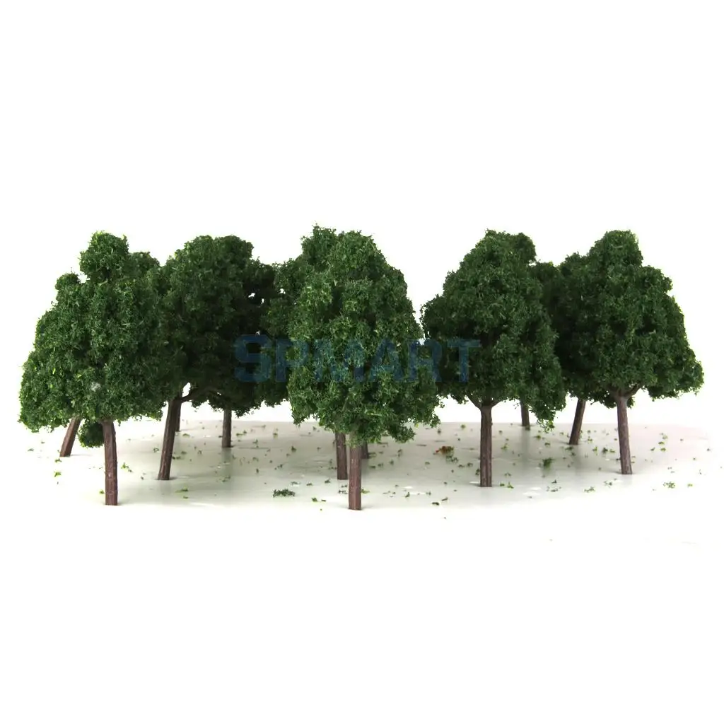 20pcs Plast Model Træer Skala N Tog Layout Wargame Natur Diorama 9,5 cm