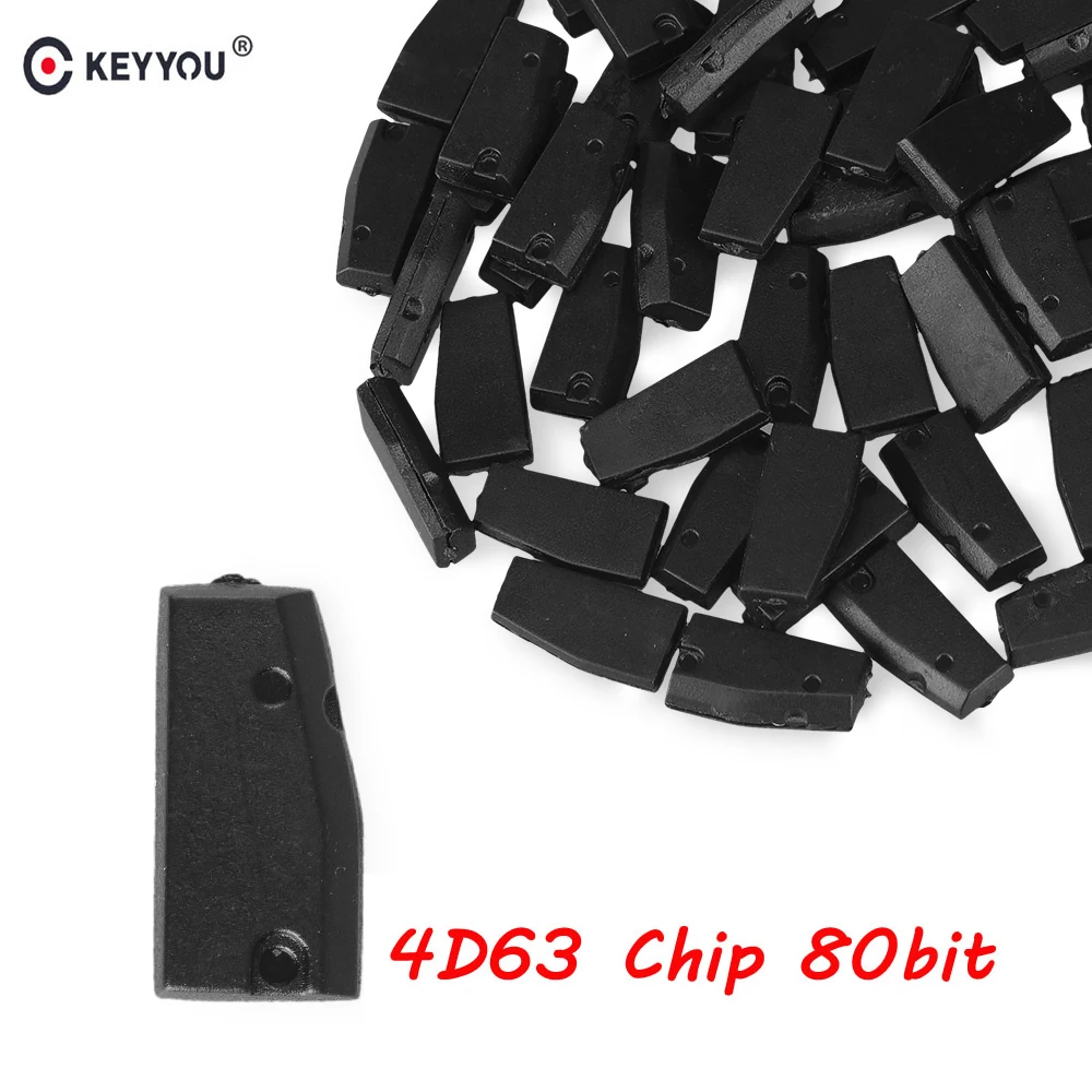 KEYYOU 10x Auto Carbon Transponder Chip For Ford Mazda 4D63 80Bit 4D ID63 Chip