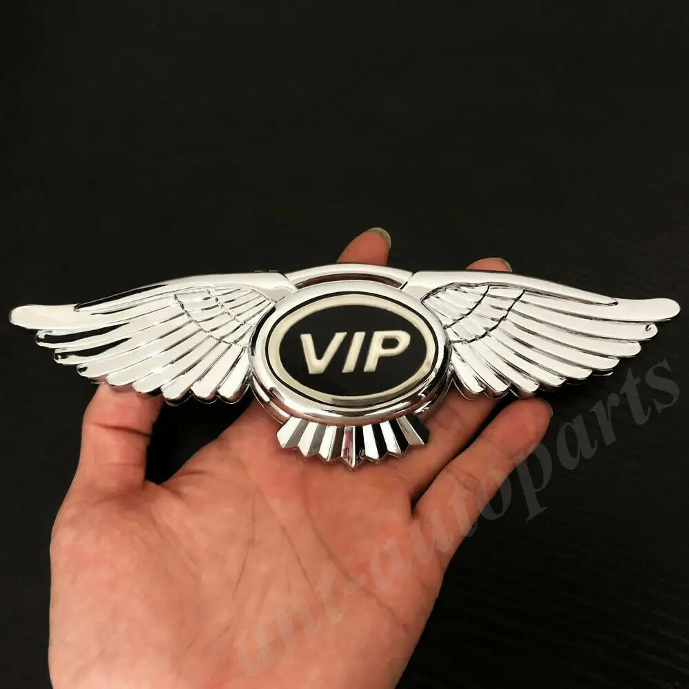 3D Metal Luksus VIP Logo Vinger Bil Bonnet Hætte Logo Badge Decal Sticker JDM