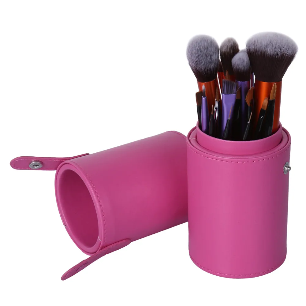 Belen PU Læder Kosmetisk Tilfælde Bærbare Makeup Børste Cup Søm Af Indehaveren Kosmetiske værktøjskasse Tilfælde Beholdere pladsbesparende