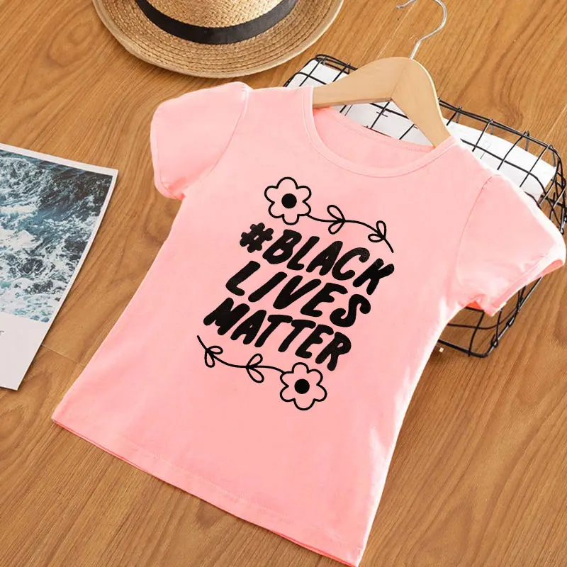 Harajuku Mode Kids Tøj Æstetik T-Shirt Pige Casual Drenge T-Shirts Black Liv Sagen Cool Mønster Piger Toppen Sommer Pink