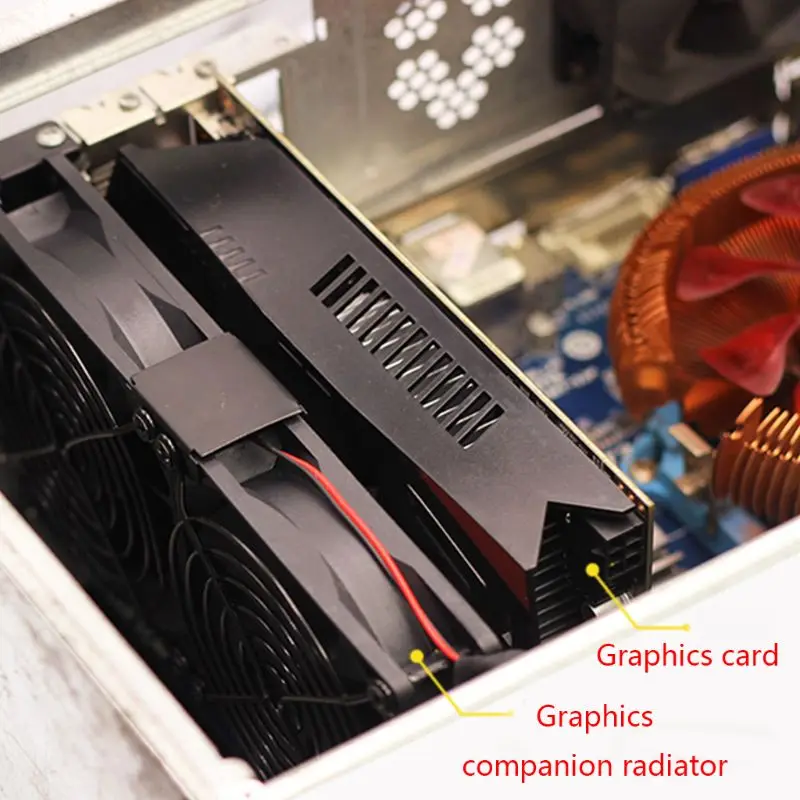 Universal VGA Køler Dual Grafikkort 80mm Heatsink Tre Dobbelt GPU Fan Radiator Partner Ultra Høj Hastighed Roligt