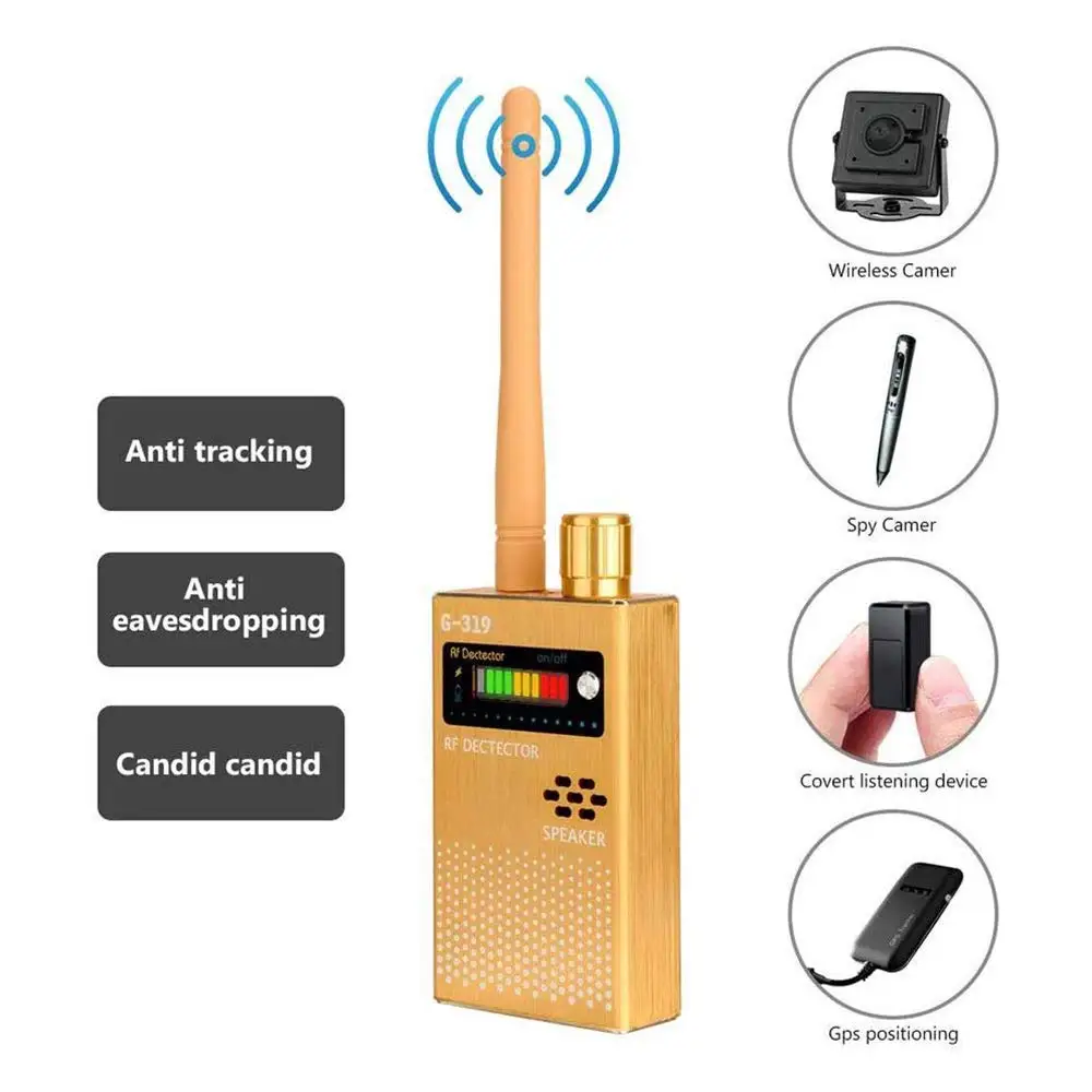 Anti-spion Trådløs RF Signal Detektor GPS Kamera Signal Finder Fejl Devic for at Afsløre Skjult - Kamera GSM Tracker