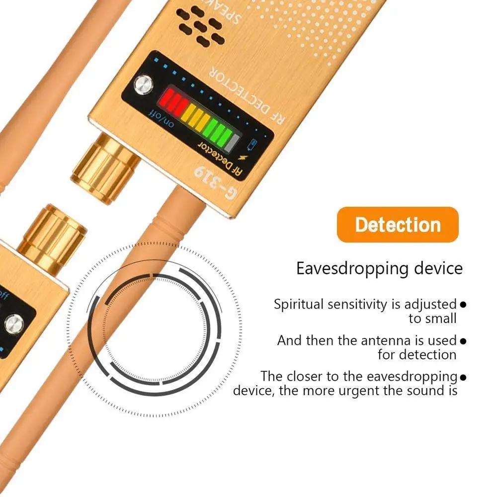 Anti-spion Trådløs RF Signal Detektor GPS Kamera Signal Finder Fejl Devic for at Afsløre Skjult - Kamera GSM Tracker