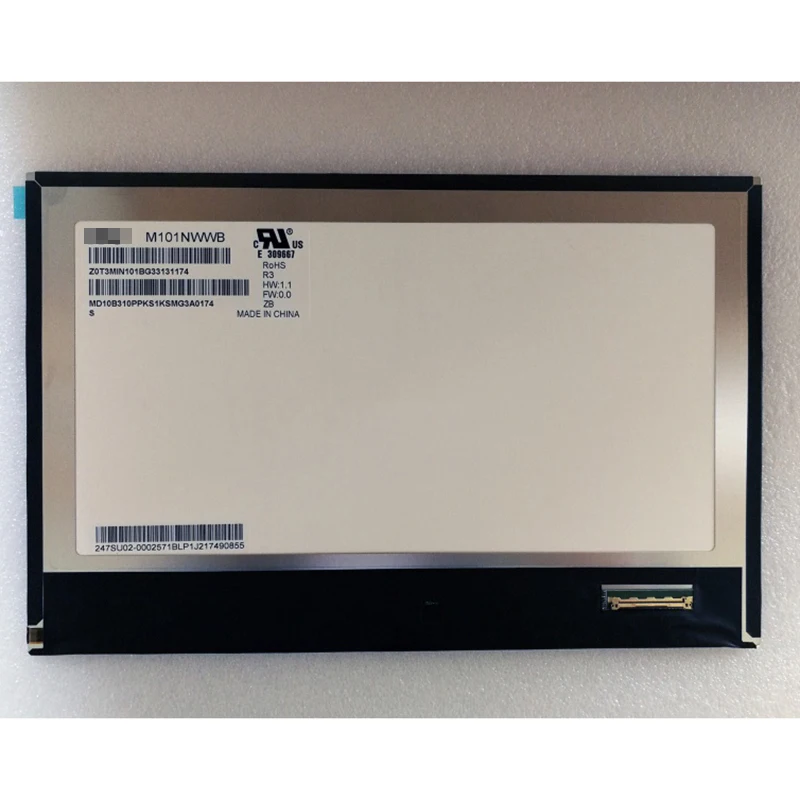 For IVO 10.1 tommer LCD-Skærm Panel M101NWWB R3 Digitizer Udskiftning