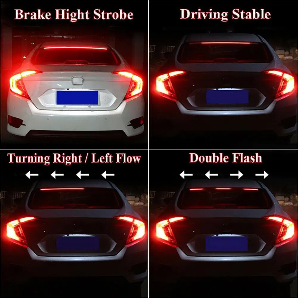 100cm Auto Høje Mount Bremse Stop-Lys Tilbehør Bil Styling Høj Yderligere Bremse Lampe Advarsel Sluk Signal-LED Strips