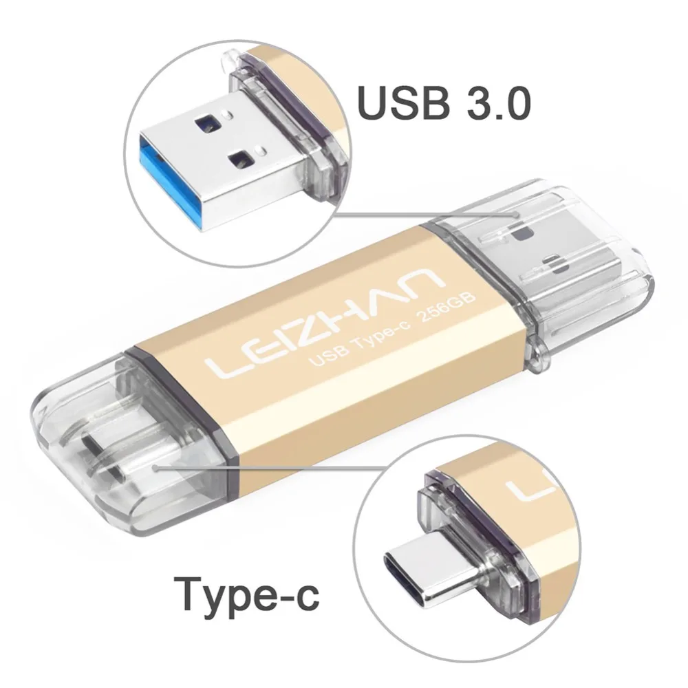LEIZHAN USBC Foto Stick-Type-C-Nøglen i USB-Flash-Drev 256GB 128GB 64GB 16GB 32GB USB 3.0 Memory stick Høj Hastighed usb flash