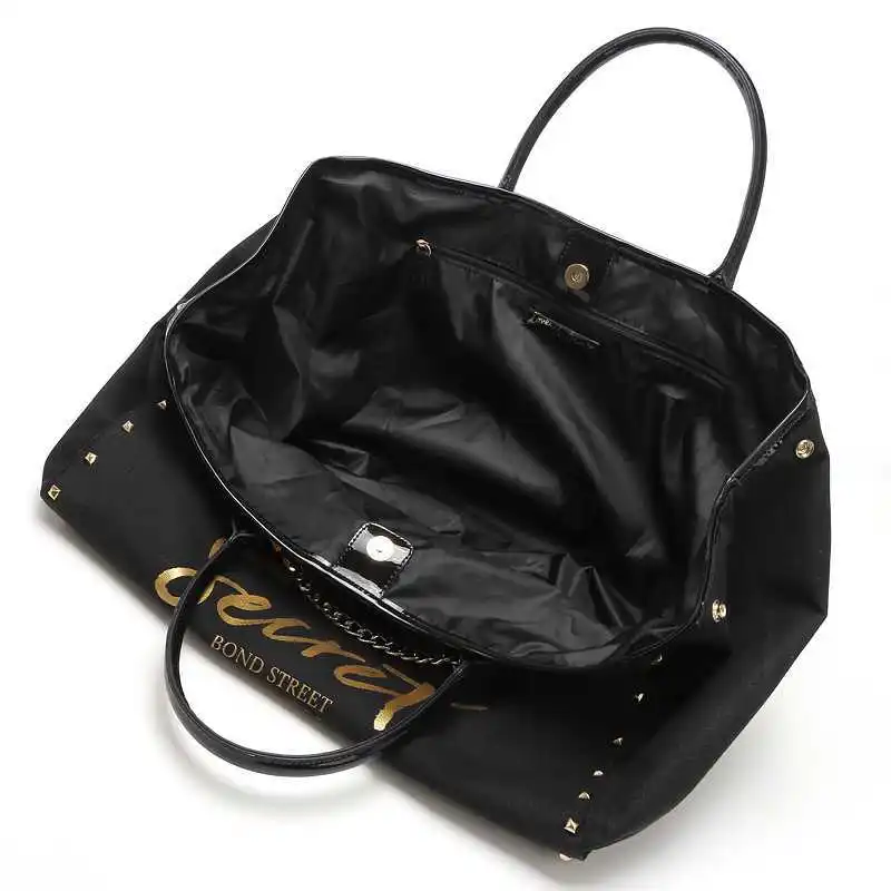 Damer Håndtaske Shopping Taske Nye Europæiske og Amerikanske Mode Brev Stor Kapacitet Canvas Taske