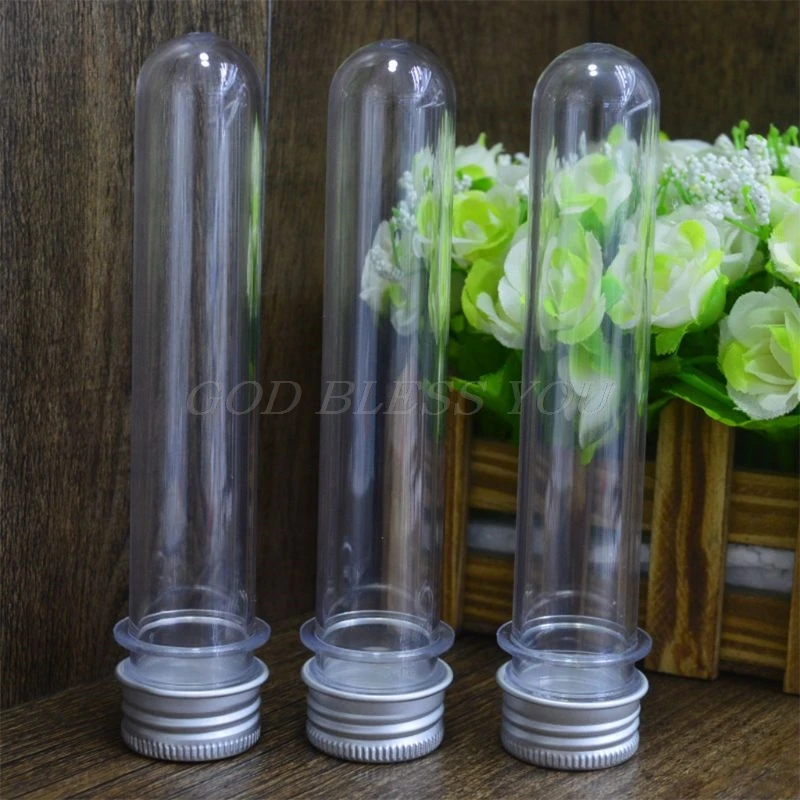 10STK Plast Reagensglas Klare og Gennemsigtige Slik Opbevaring Beholdere med skruelåg 40 ml Drop Shipping