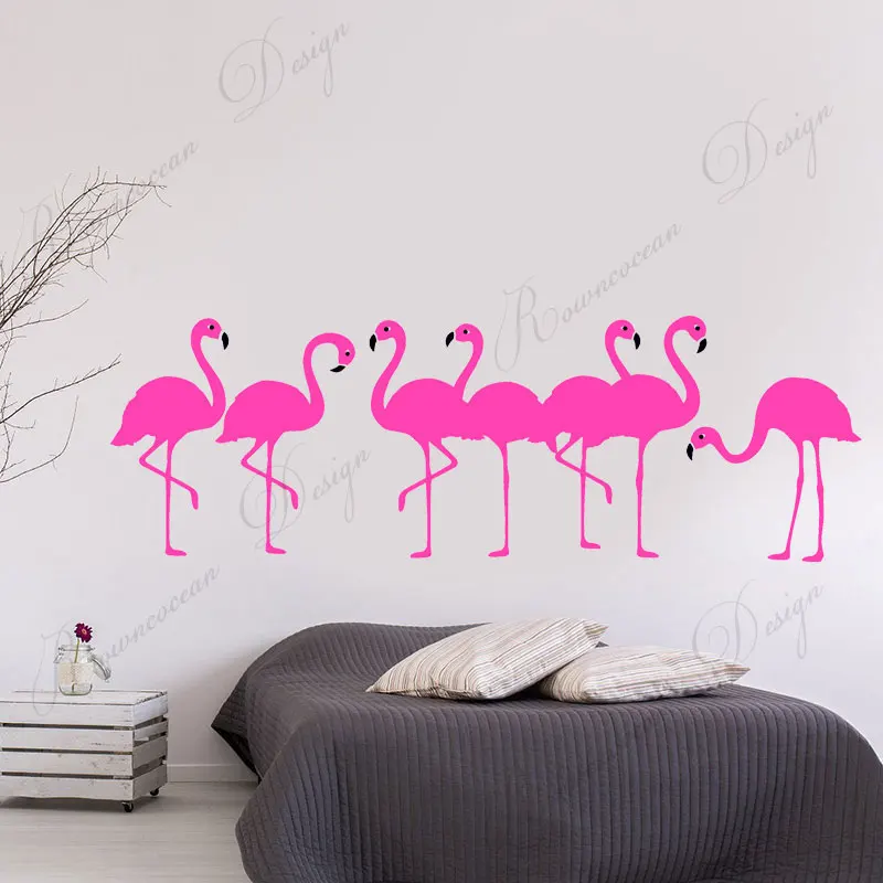 Smukke Flamingo Flok Wall Stickers Vinyl Moderne Hjem Decor Stue, Soveværelse Dyr Decals Aftagelige Tapet Vægmalerier 4309