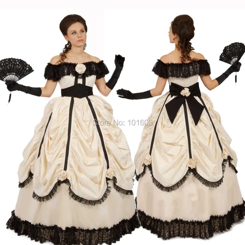 Skræddersyet!Luxs 19 århundrede'Retro Victorianske kjoler borgerkrig Vintage kjole Cosplay Kostumer Renæssance Revolutionerende kjole HL-141