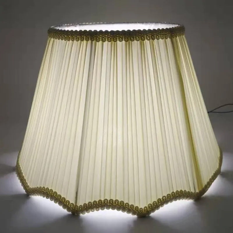 E27 nordiske lampeskærm for bordlampe beige farve Stof rund lampeskærm moderne DIY lampe skygge dække for boligindretning