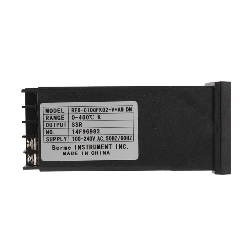 Digital PID Temperatur Controller Kit med Dobbelt Digitalt Display REX C100 Termostat + 40Da SSR Relæ+ K Type Sonde Sensor